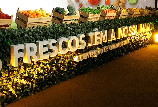 Hanging letters on custom structure